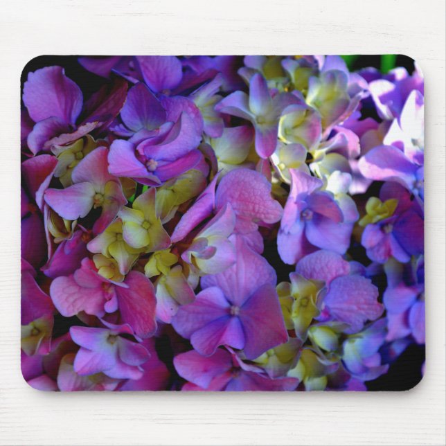 Romantic Purple Hydrangeas Mouse Pad (Front)