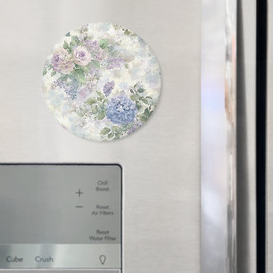 Romantic Purple Pink Flowers Magnet
