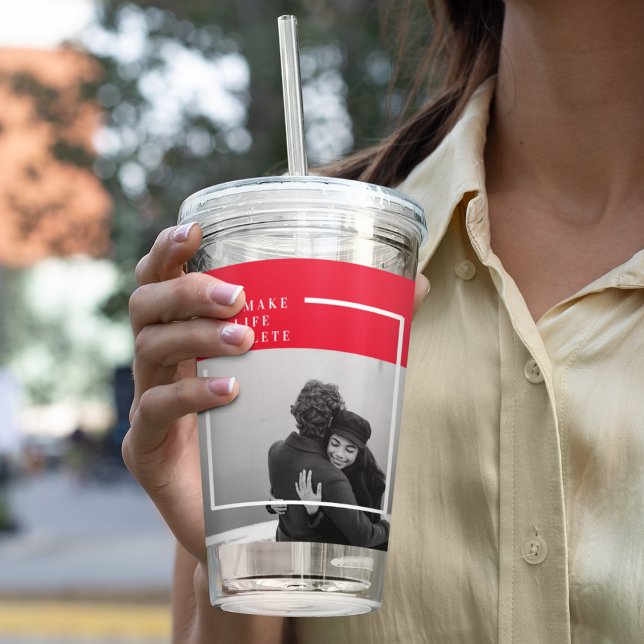 Romantic Quote and Photo | Valentines Gift Acrylic Tumbler (Creator Uploaded)