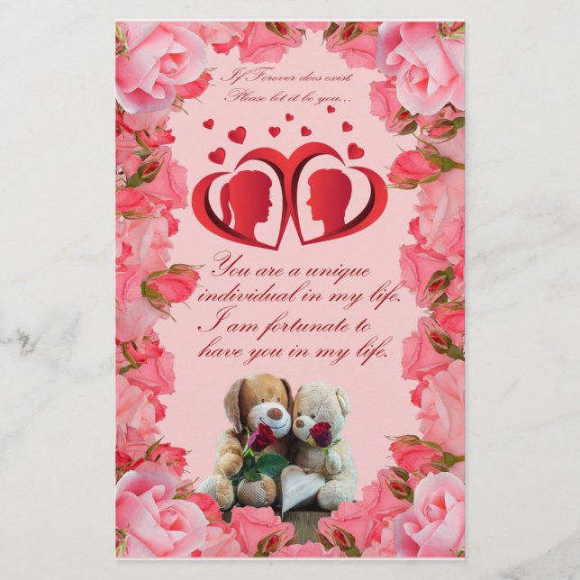 Romantic Quote Greeting Card  (Front)