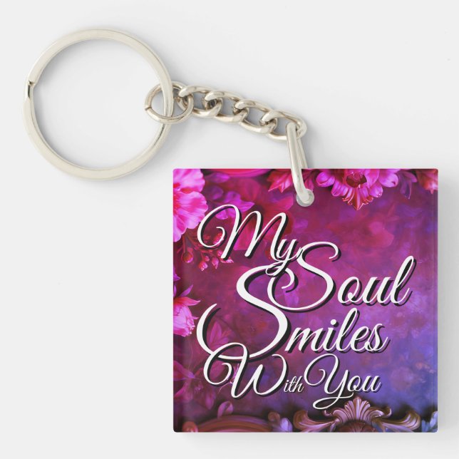 Romantic Quote Keychain Small Valentine's Gift (Front)