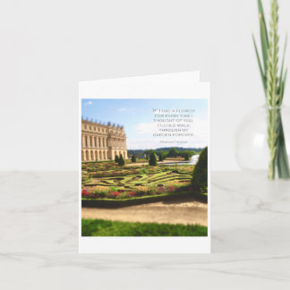 Romantic quote with Versailles Garden Card