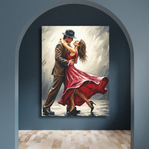 Romantic Rain Dance Canvas Print