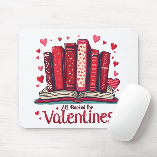 Romantic Reading Vibes Cosy Valentine Gift Mouse Pad (With Mouse)
