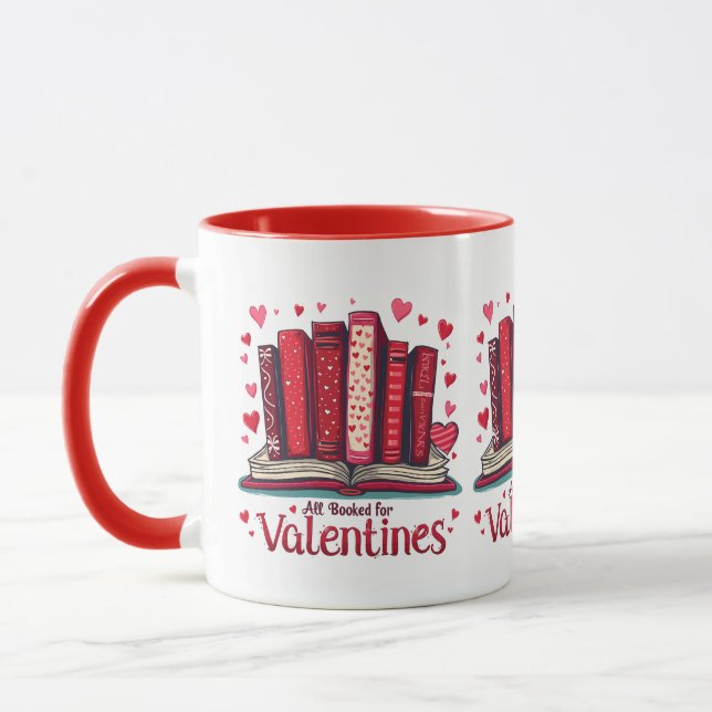 Romantic Reading Vibes Cosy Valentine Gift Mug (Left)