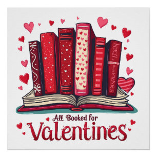 Romantic Reading Vibes Cosy Valentine Gift Poster