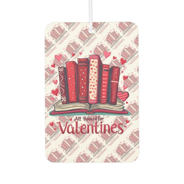 Romantic Reading Vibes Cozy Valentine Gift Car Air Freshener (Front)