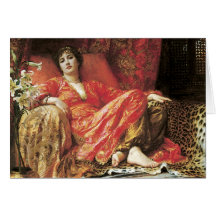 Romantic Reclining Lady Card