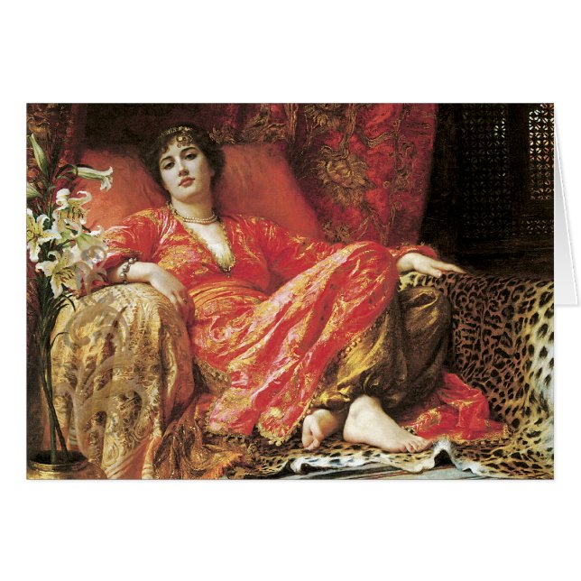 Romantic Reclining Lady Card (Front Horizontal)