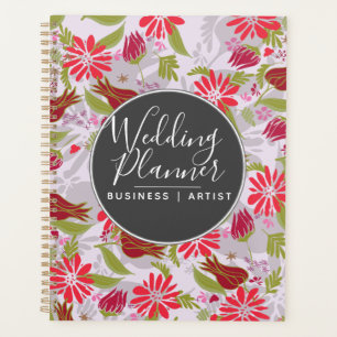 Romantic Red Floral Tulips Rose Garden Wedding Planner
