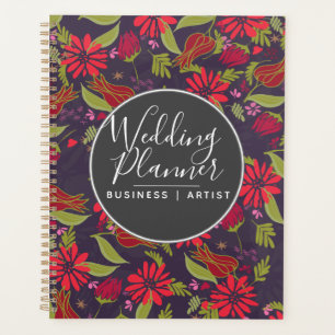 Romantic Red Floral Tulips Rose Garden Wedding Planner