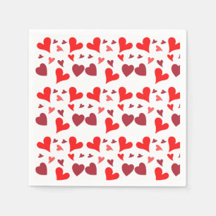 Romantic red heart napkin