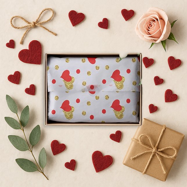Romantic Red Heart  Tissue Paper (Creator Uploaded)