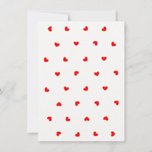Romantic Red Hearts Blank Greeting Card