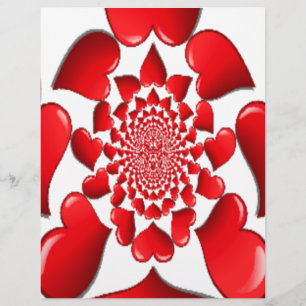 Romantic Red Hearts Pattern Art Print