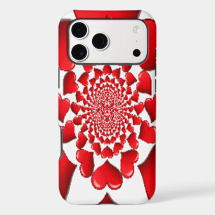 Romantic Red Hearts Pattern Art Print Achempong