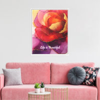 Romantic Red Peach Rose Floral Beautiful