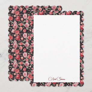 Romantic Red & Pink Botanical Roses  Invitation