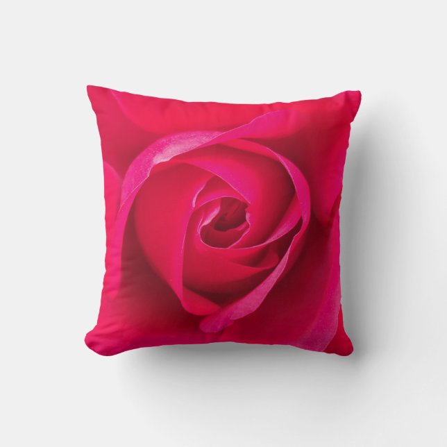 Romantic Red Pink Rose v2 Cushion (Front)