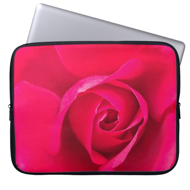 Romantic Red Pink Rose v2 Laptop Sleeve (Front)