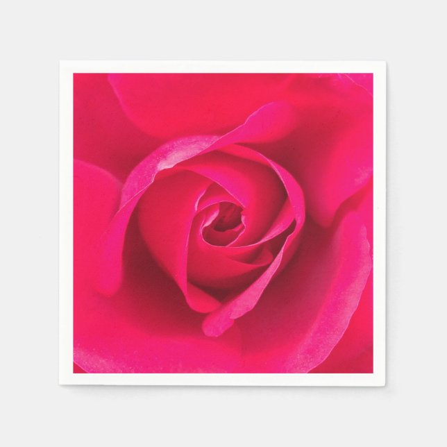 Romantic Red Pink Rose v2 Napkin (Front)