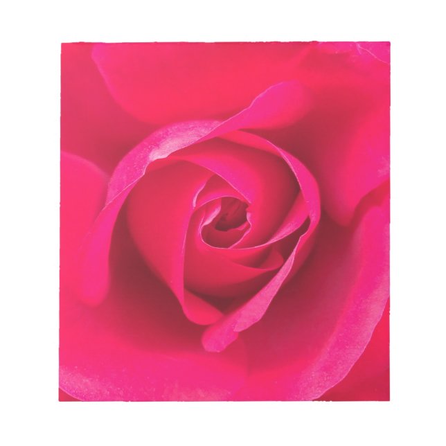 Romantic Red Pink Rose v2 Notepad (Front)
