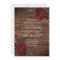 Romantic Red Rose Burgundy Rustic Wood wedding