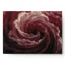 Romantic Red Rose Burgundy Wedding Envelope