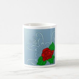 Romantic Red Rose Classic Floral Coffee Mug