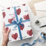 Romantic Red Rose Heart Love Wrapping Paper<br><div class="desc">Romantic Red Rose Heart I love you Valentine's day Anniversary</div>
