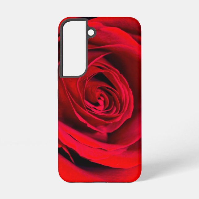 Romantic Red Rose in full bloom Samsung Galaxy S22 Case (Back)
