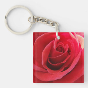 Romantic Red Rose Key Ring