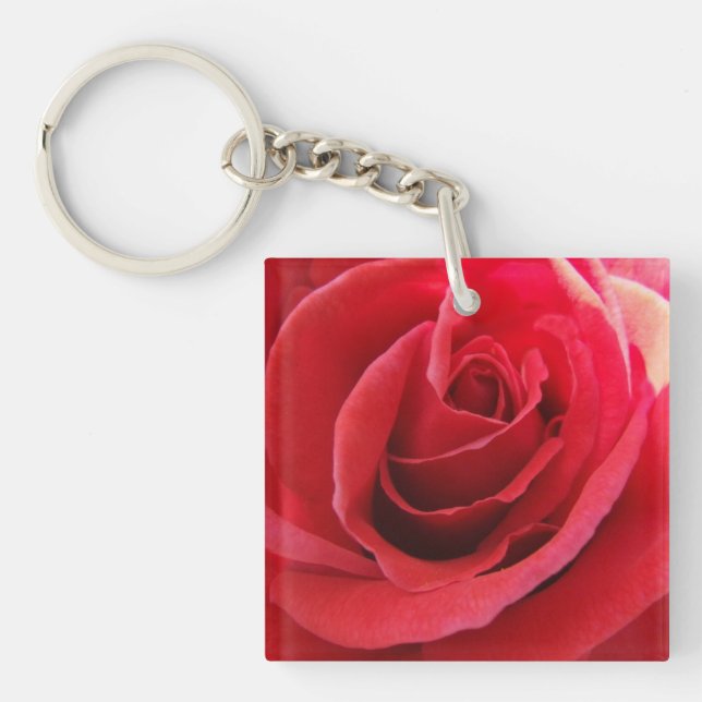 Romantic Red Rose Key Ring (Front)