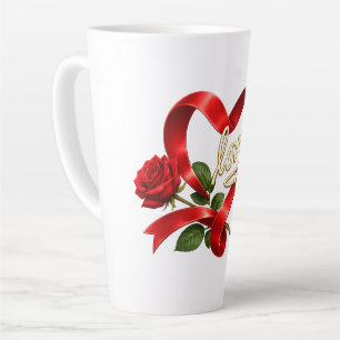 Romantic Red Rose Love Heart Mug