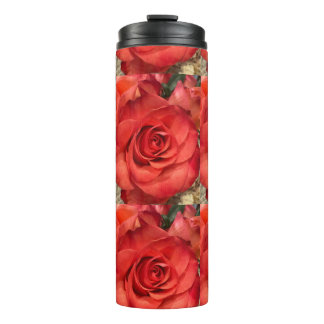 Romantic Red Rose Macro Thermal Tumbler