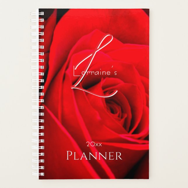 Romantic Red Rose Planner (Front)