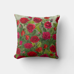 Romantic Red Rose Valentine Pillow