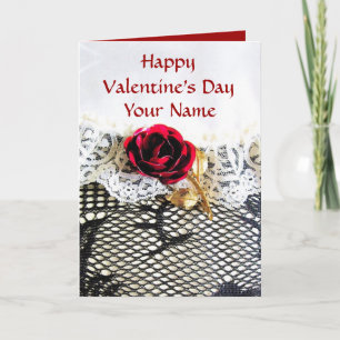 Romantic red rose Valetine's day Holiday Card