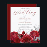 Romantic Red Roses Budget Wedding Invitation<br><div class="desc">Romantic Red Roses Budget Wedding Invitation

See matching items in Niche and Nest Store</div>