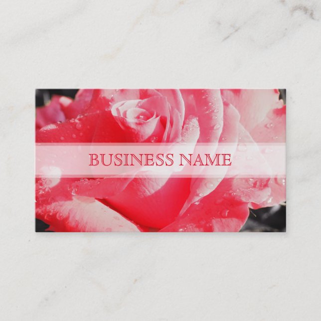 Romantic Red Roses Business Card (Front)