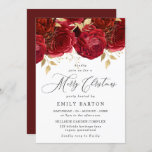 Romantic Red Roses Elegant Christmas Party Invitation<br><div class="desc">Romantic Red Roses Elegant Christmas Party Invitation

See matching collection in Niche and Nest Store</div>