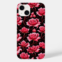 Romantic Red Roses Floral Pattern