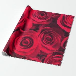 Romantic Red Roses Wrapping Paper