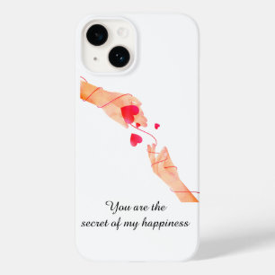 "Romantic Red String of Fate Hands & Hearts – Eter Case-Mate iPhone 14 Case