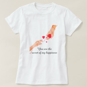 "Romantic Red String of Fate Hands & Hearts – Eter T-Shirt