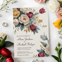 Romantic Rembrandt Floral Evening Light Wedding