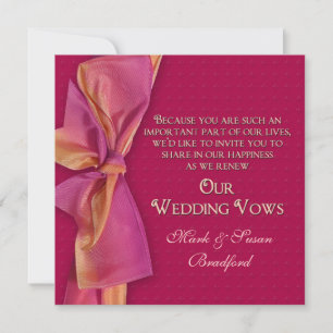 Romantic Renewing Wedding Vows Invitation