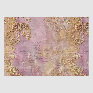 Romantic Rococo Dusty Rose Antique Lace Tissue Paper