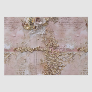 Romantic Rococo Dusty Rose Antique Lace Tissue Paper