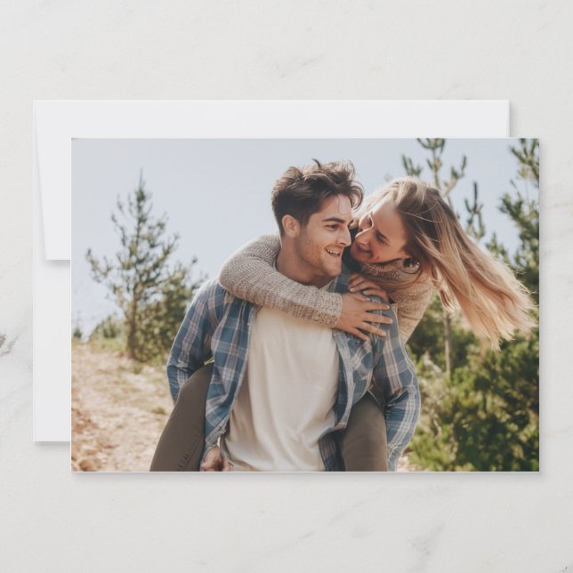 Romantic Rose and Champagne Boho Chic Save The Date (Front)